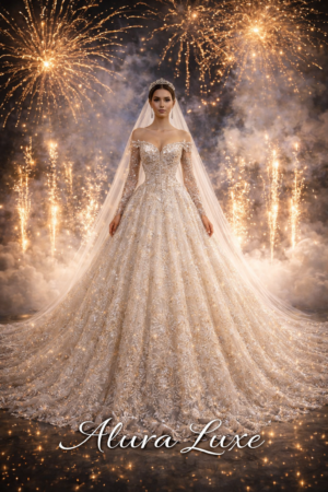 Cathedral-Train Luxury Wedding Gown
